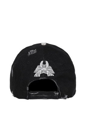 DIRECTOR DAMAGED DENIM CAP / BLK 
