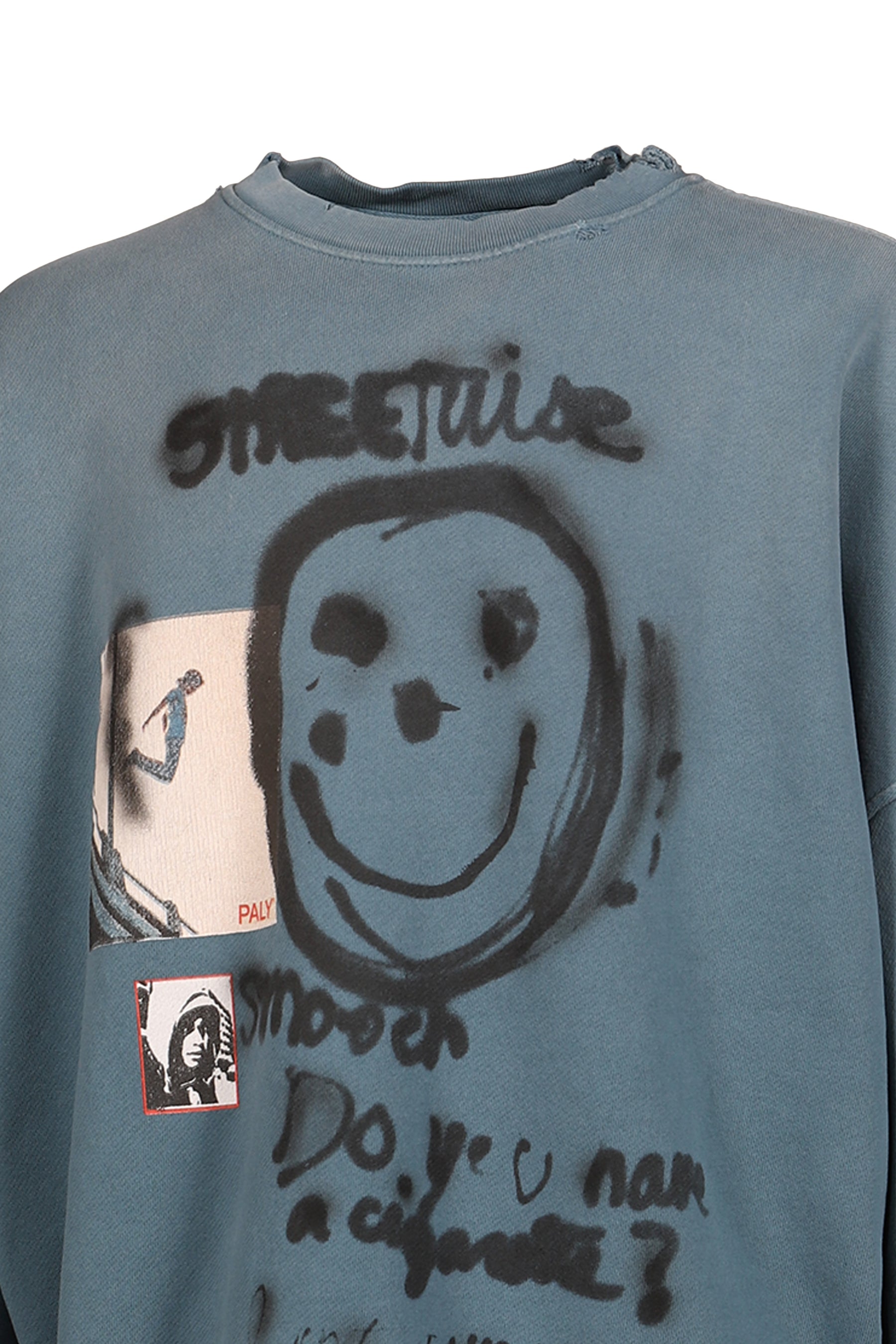STREETWISE AIRBRUSH CREWNECK / TEAL