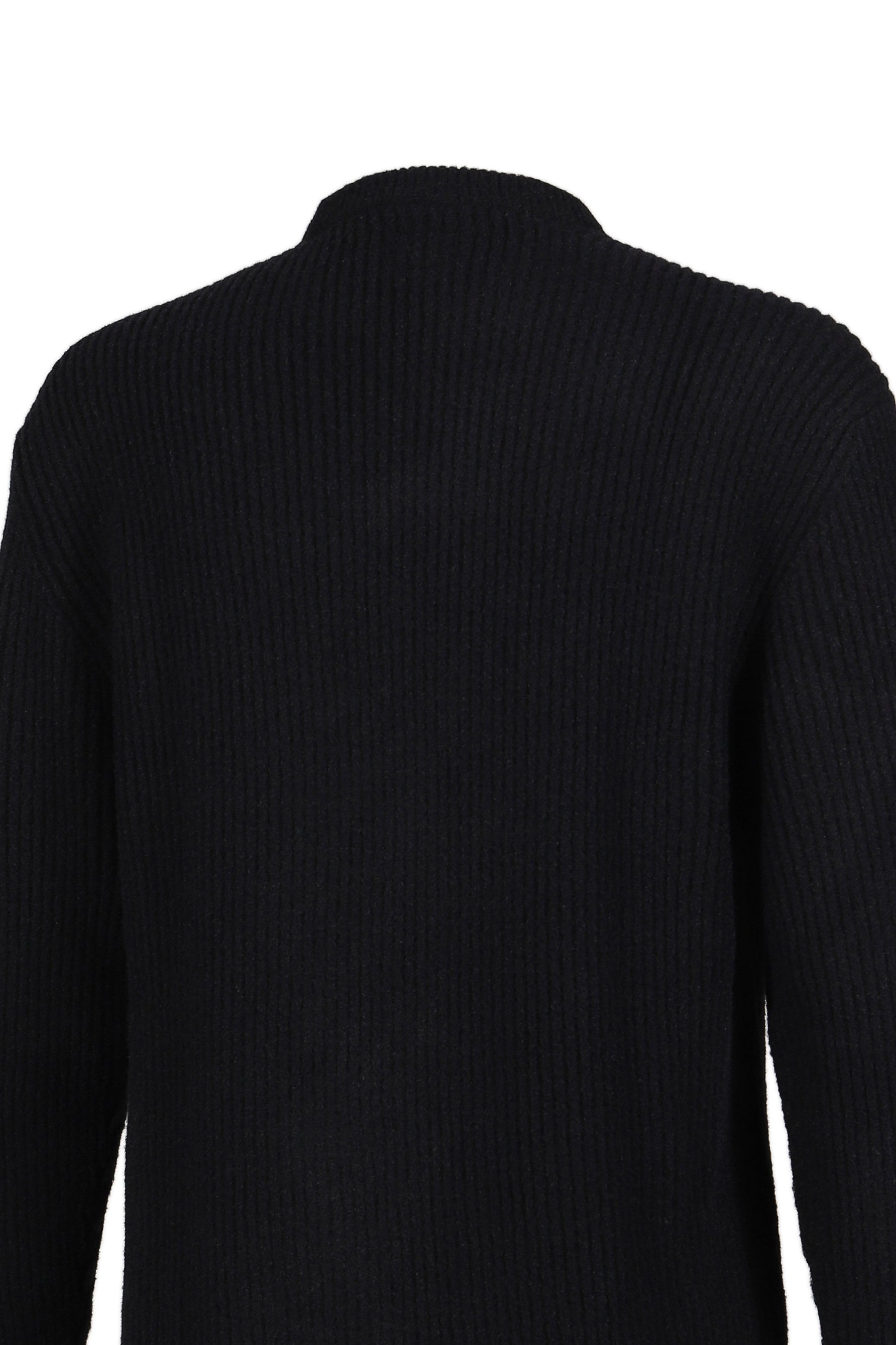 KNW CREW NECK IN FLEECE KNIT / BLK 