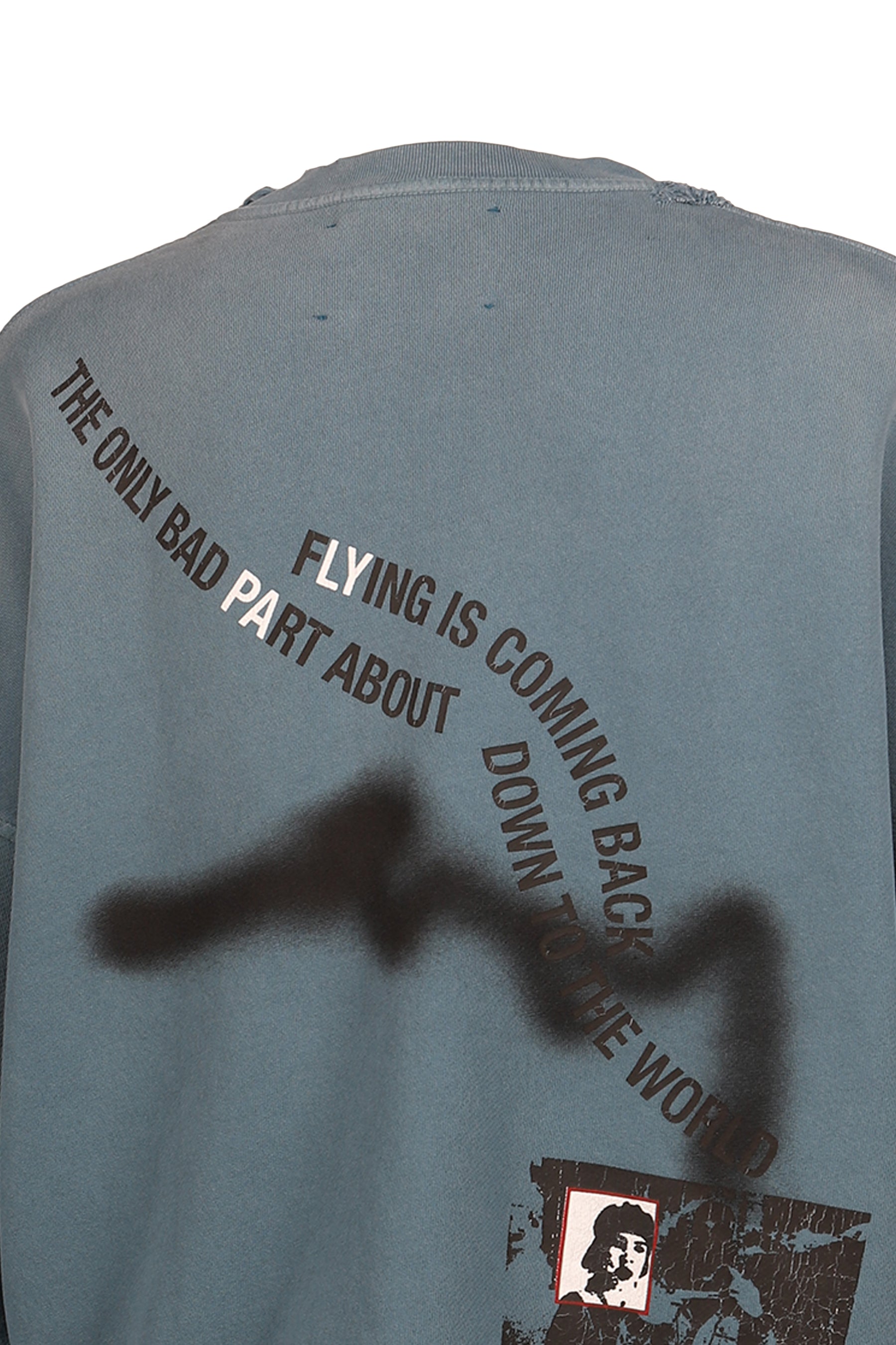 STREETWISE AIRBRUSH CREWNECK / TEAL