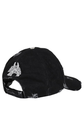 DIRECTOR DAMAGED DENIM CAP / BLK 