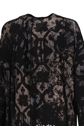 BAROQUE NO COLLAR FRINGE JACKET / BLK