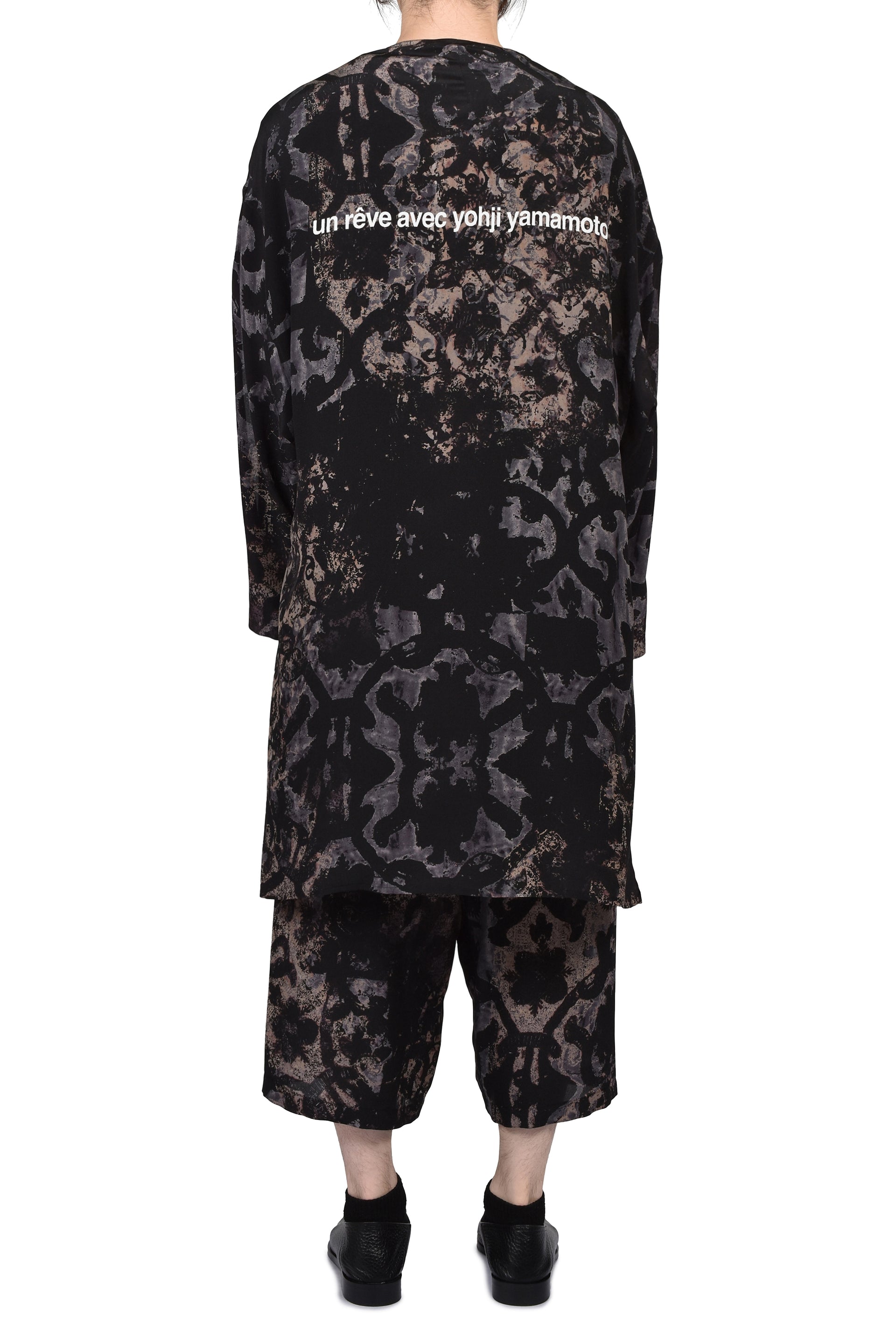 BAROQUE NO COLLAR FRINGE JACKET / BLK