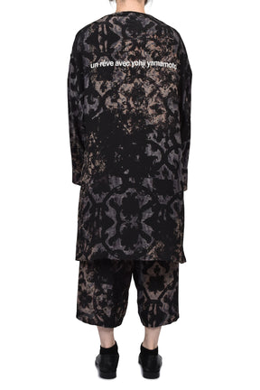 BAROQUE NO COLLAR FRINGE JACKET / BLK