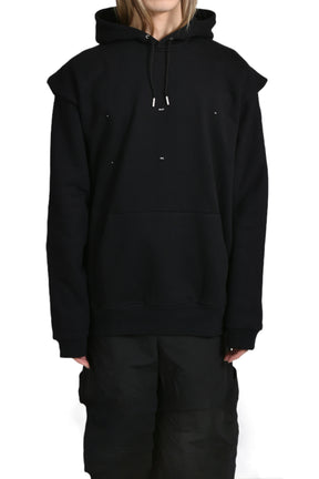 OUTLINE LOGO HOODIE / BLK