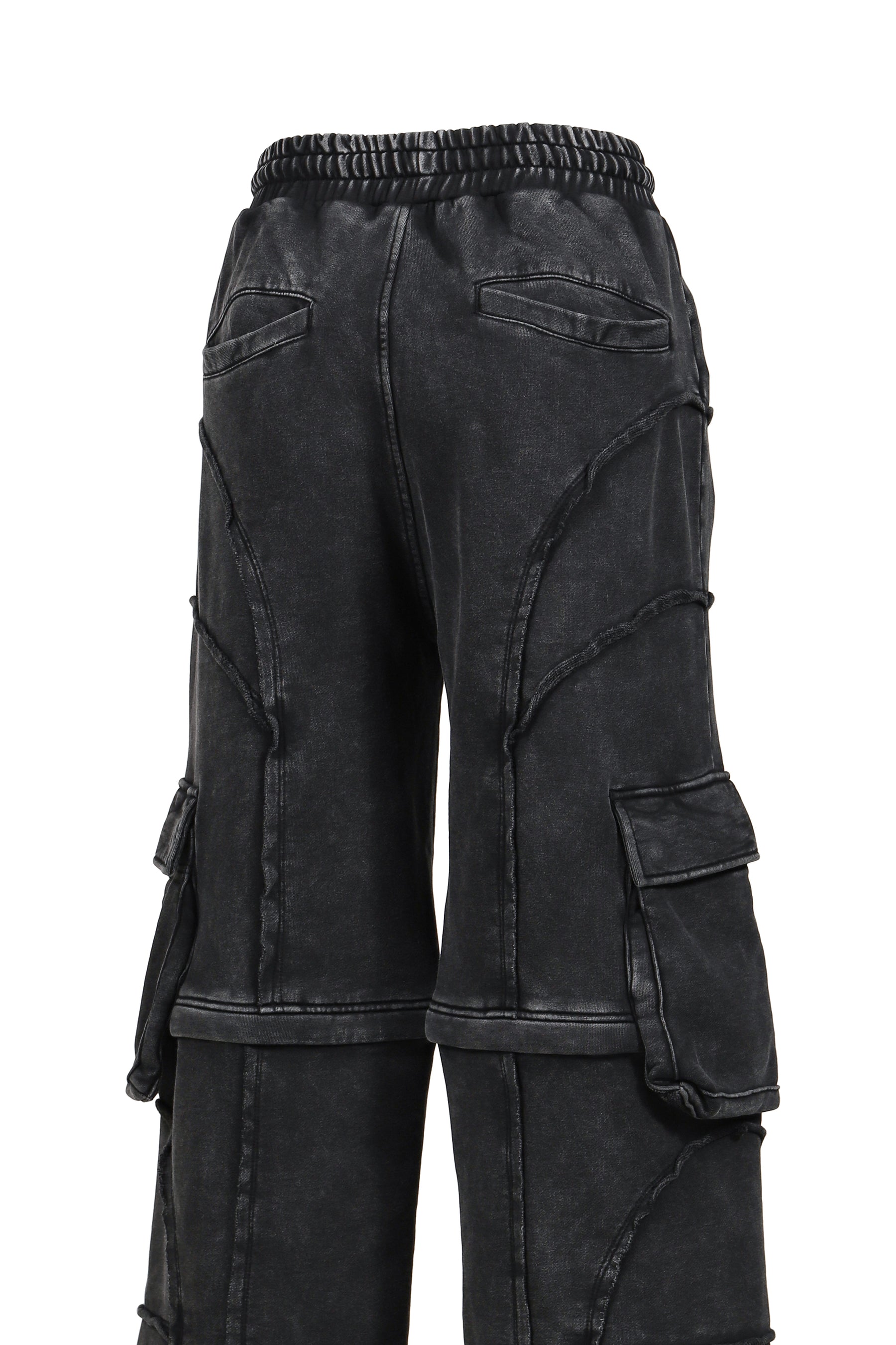 SPLIT SWEAT PANTS / BLACK