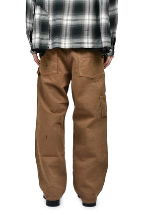 BROWN DUCK DOUBLE KNEE PANTS AGED / BRW