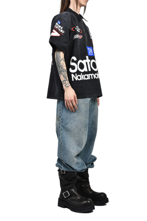 SATOSHI NAKAMOTO SATOSHI MECHANIC HALF ZIP / VTG BLK