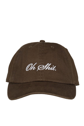 OH SHIT BROWN BASEBALL CAP / OLV