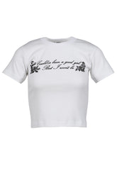 SUNNI CROP T-SHIRTS / WHT