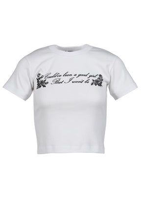 SUNNI CROP T-SHIRTS / WHT