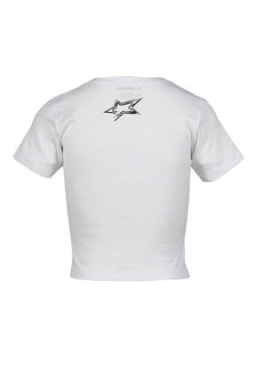 SUNNI CROP T-SHIRTS / WHT