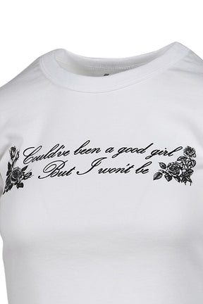 SUNNI CROP T-SHIRTS / WHT