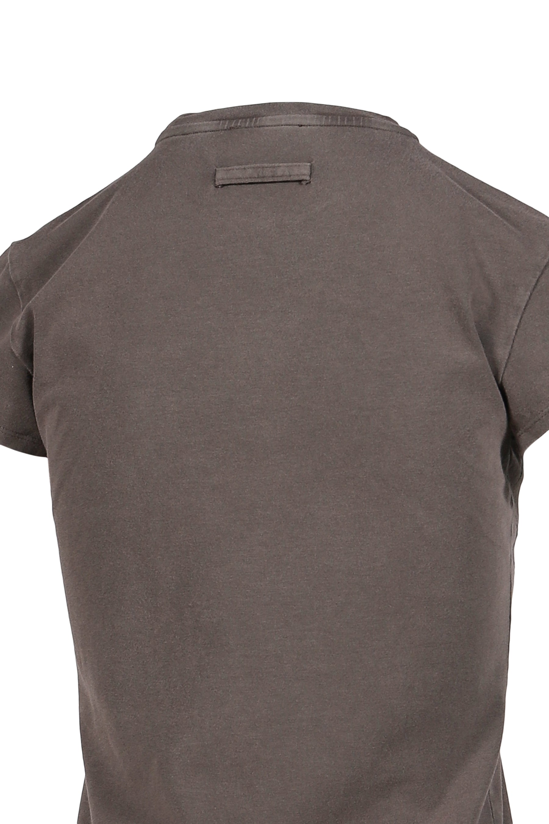 Jean Paul Gaultier STRETCH COTTON BABY TEE EMBROIDERED "NEEDLES JEAN PAUL GAULTIER" / DARKGRY