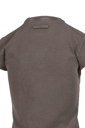 Jean Paul Gaultier STRETCH COTTON BABY TEE EMBROIDERED "NEEDLES JEAN PAUL GAULTIER" / DARKGRY