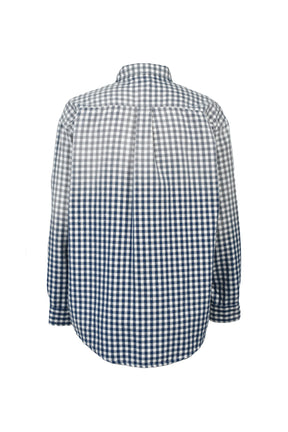 FADED SPARKLING PLAID SHIRT / BLU