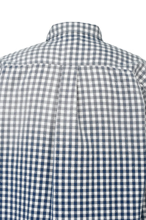 FADED SPARKLING PLAID SHIRT / BLU