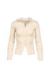 TENCEL COLLAR SHIRT / WHT