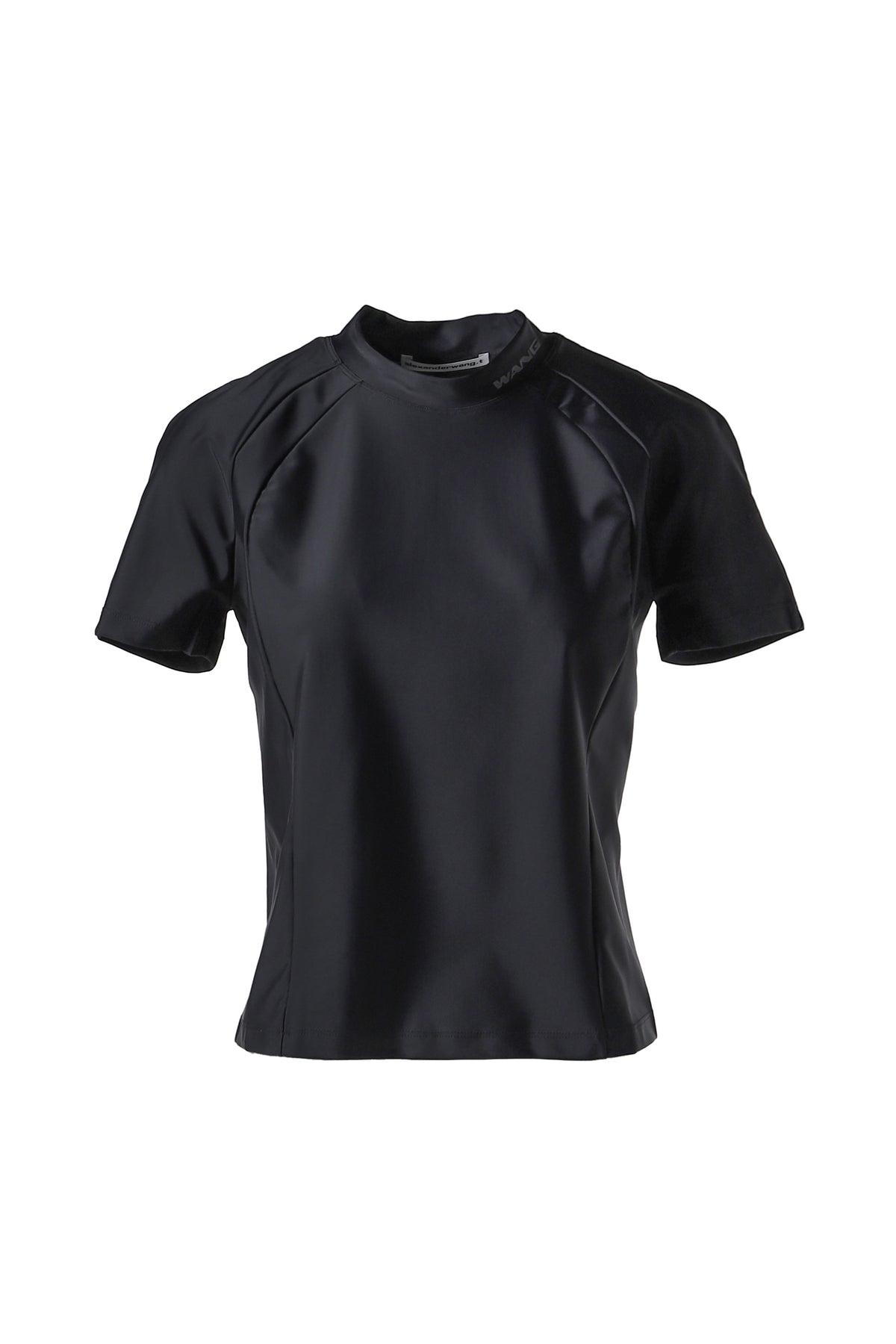 SS RASHGUARD TOP W/ MOCK NECK / BLK