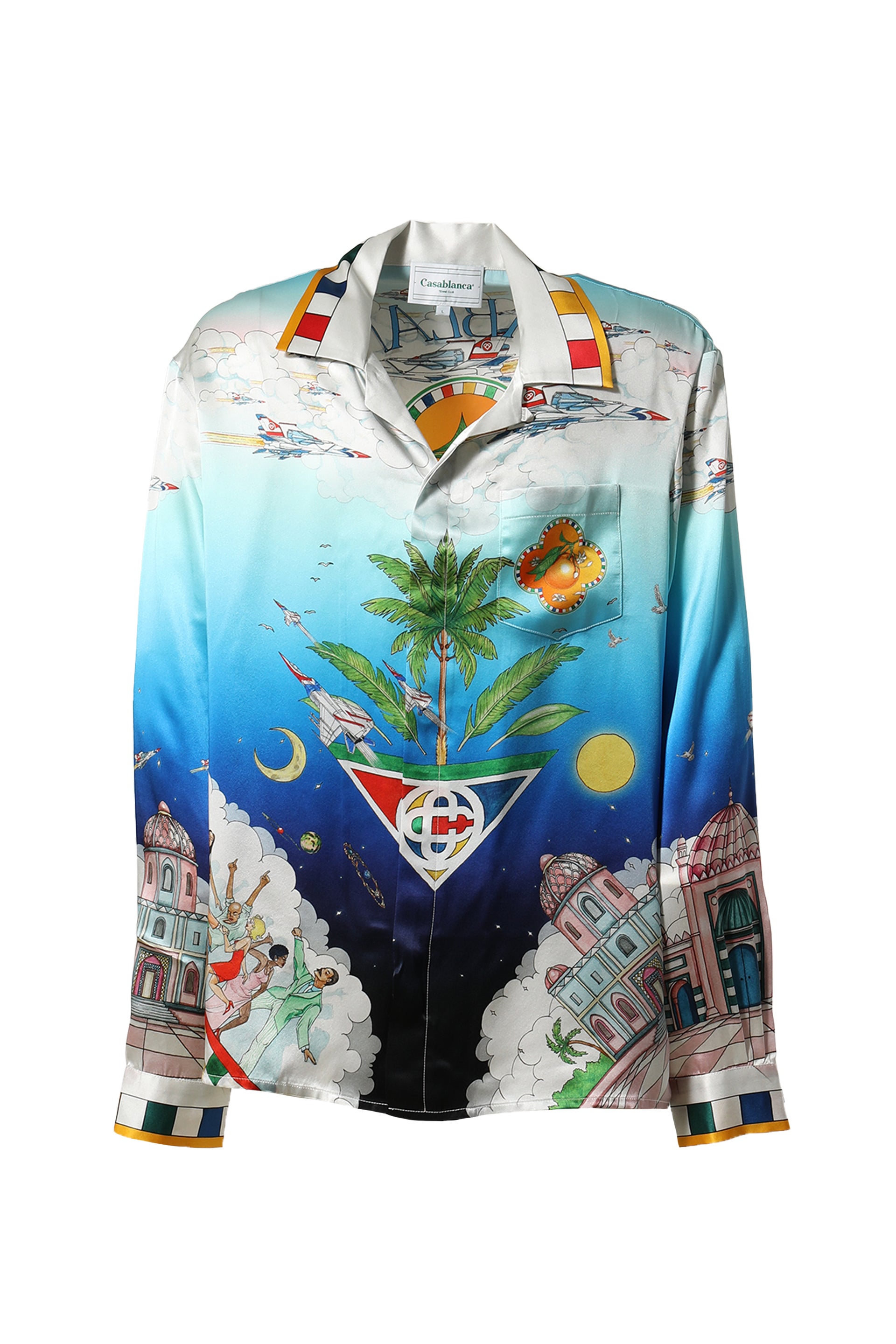 Casablanca CUBAN COLLAR LONG SLEEVE SHIRT / LE DIMENSION