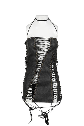 BLACK ODILE DRESS / BLK DENIM