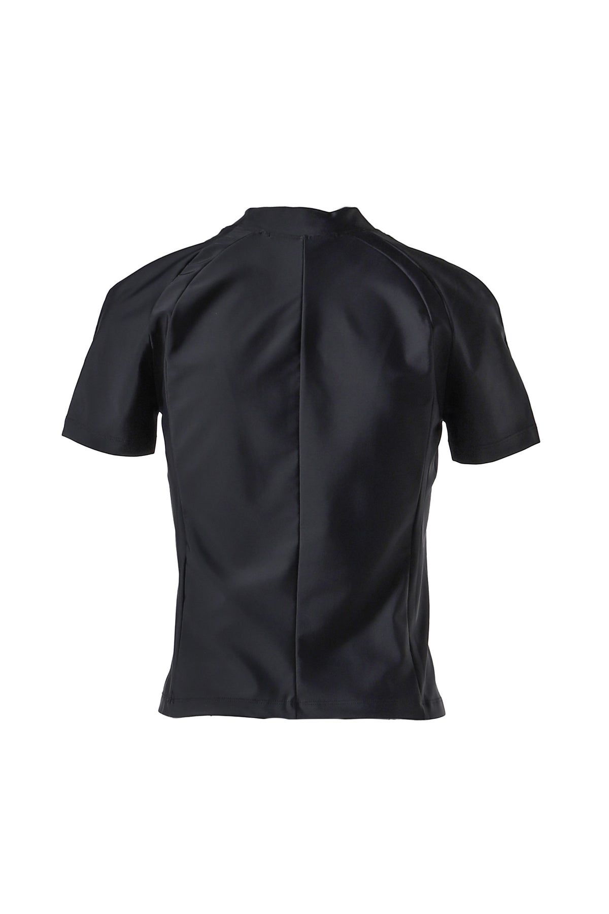 SS RASHGUARD TOP W/ MOCK NECK / BLK