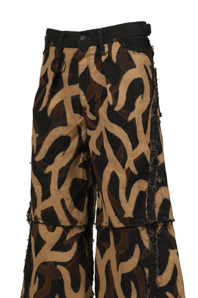 SLASH SEAM TWIST BUGGY JEANS NOIR / DUST BLK 