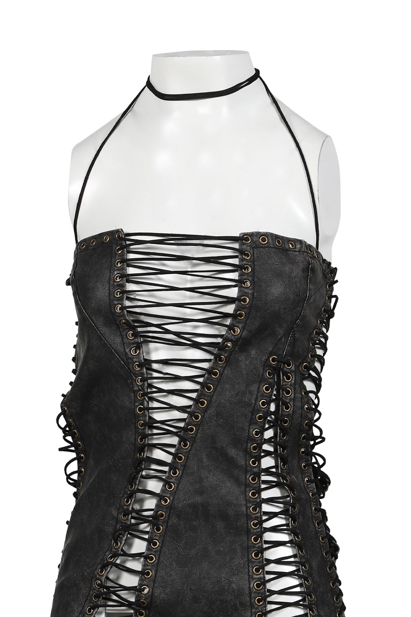 BLACK ODILE DRESS / BLK DENIM