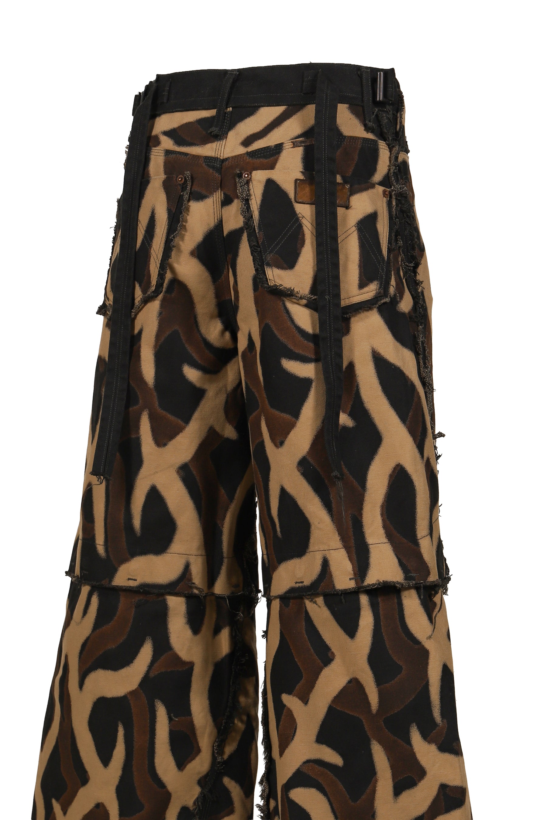 SLASH SEAM TWIST BUGGY JEANS NOIR / DUST BLK 