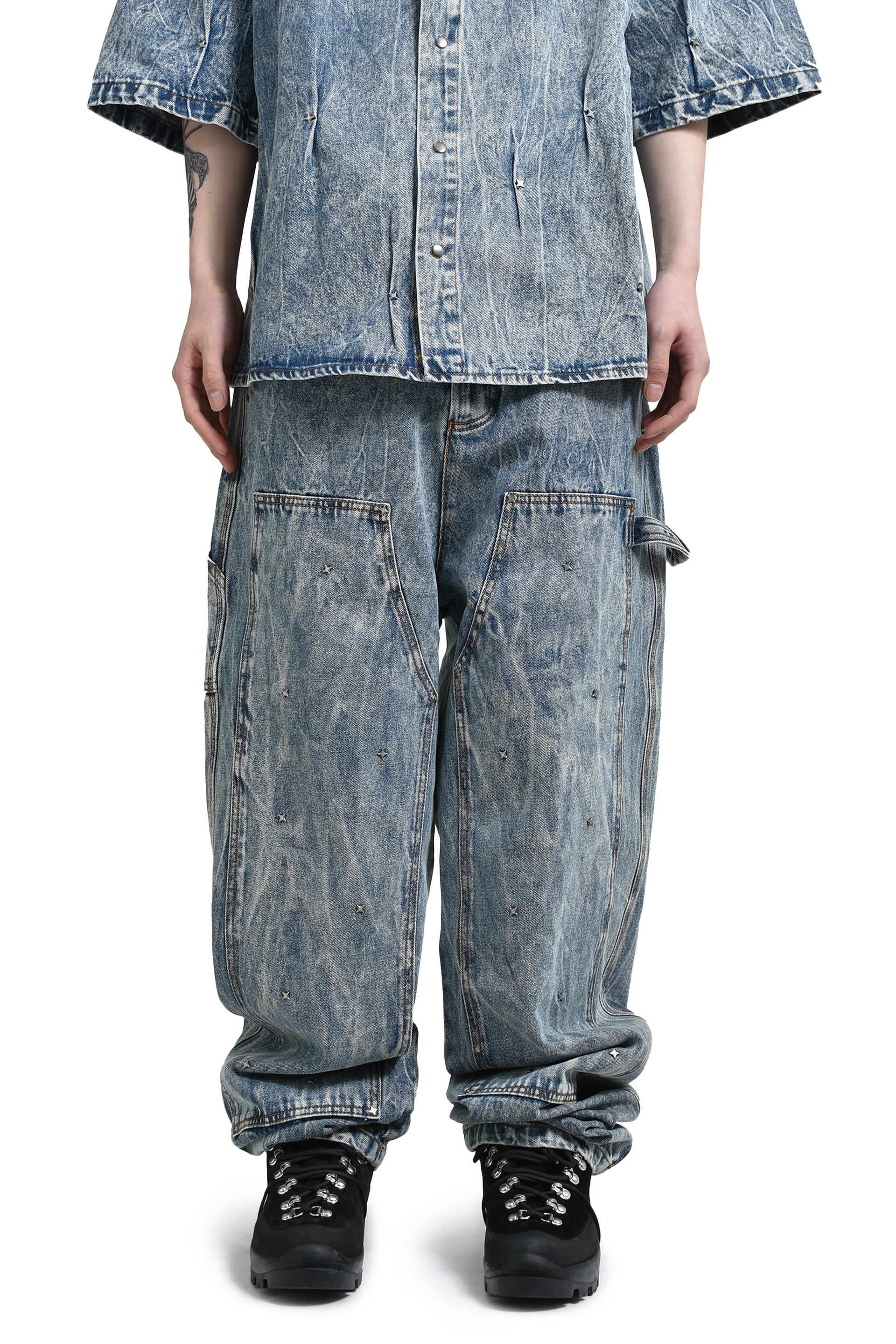 KUSIKOHC WORKWEAR MULTI RIVET DENIM / LT. BLU