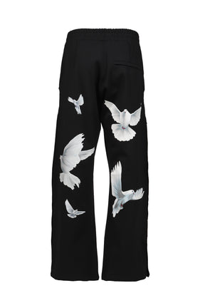 FREEDOM DOVES RELAXED FIT TRACKPANTS / BLK