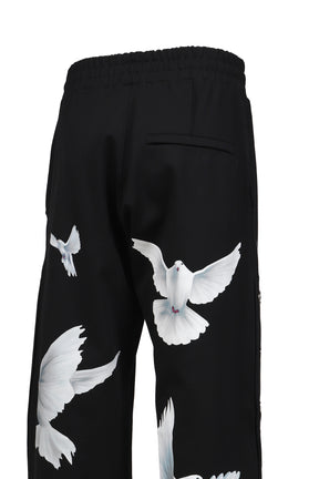FREEDOM DOVES RELAXED FIT TRACKPANTS / BLK