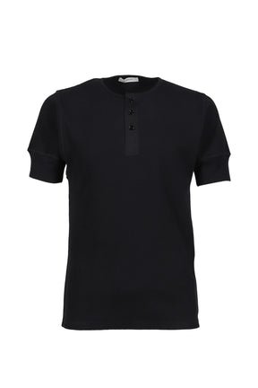 RIB HENLEY TOP / BLK
