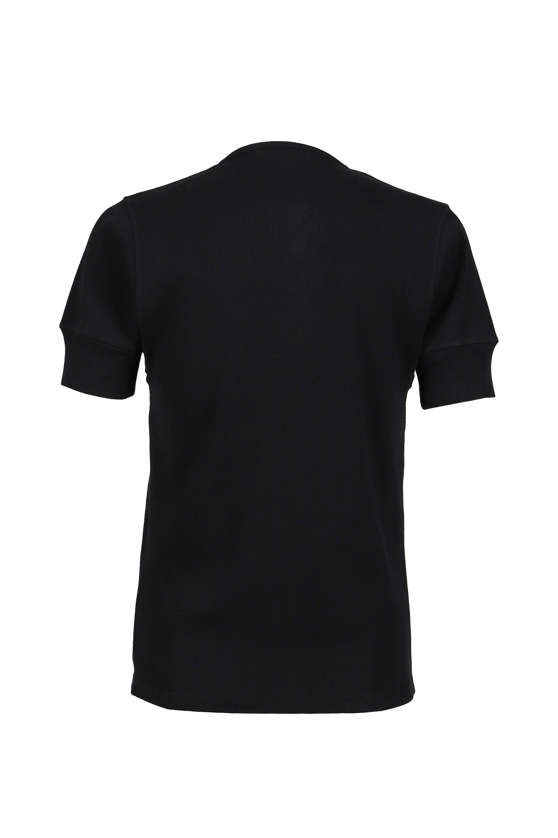 RIB HENLEY TOP / BLK
