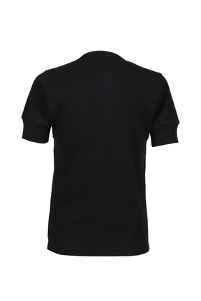 RIB HENLEY TOP / BLK