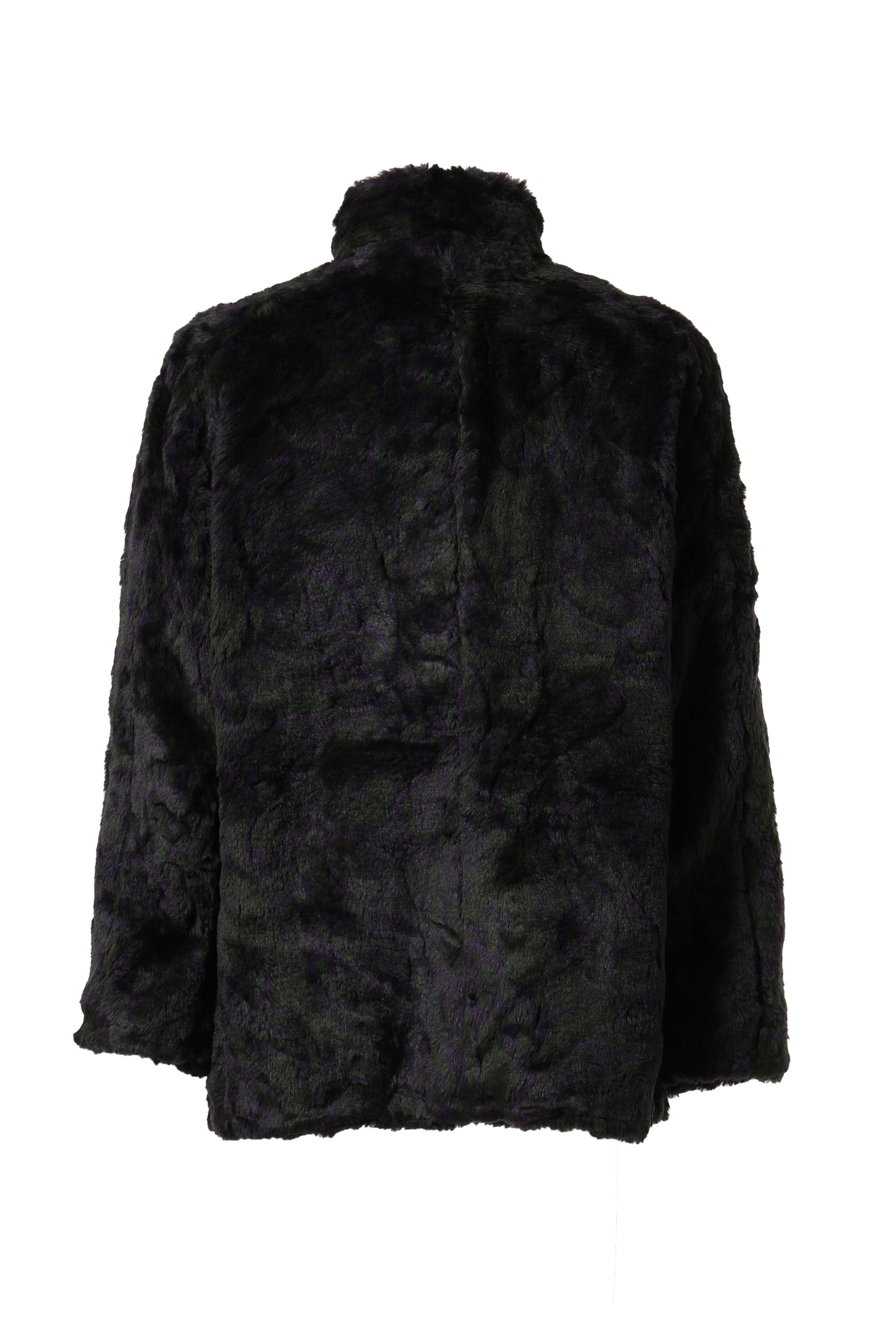 S.C. CAR COAT - ACRYLIC FUR / PAISLEY / GRN