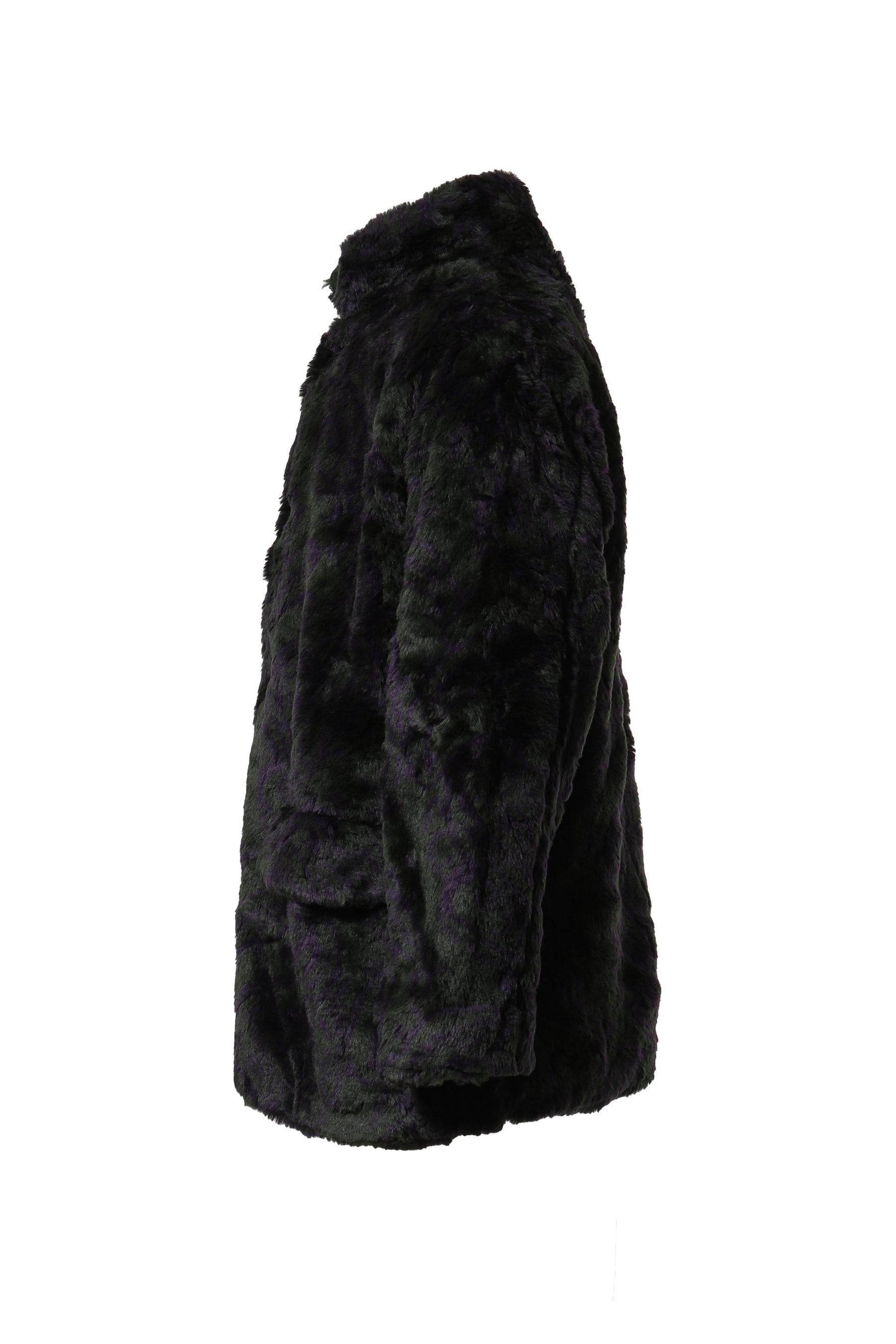 S.C. CAR COAT - ACRYLIC FUR / PAISLEY / GRN