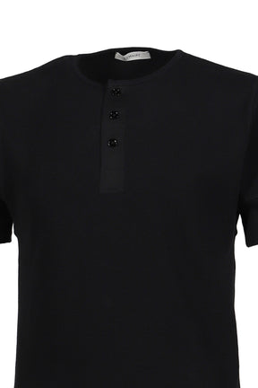 RIB HENLEY TOP / BLK