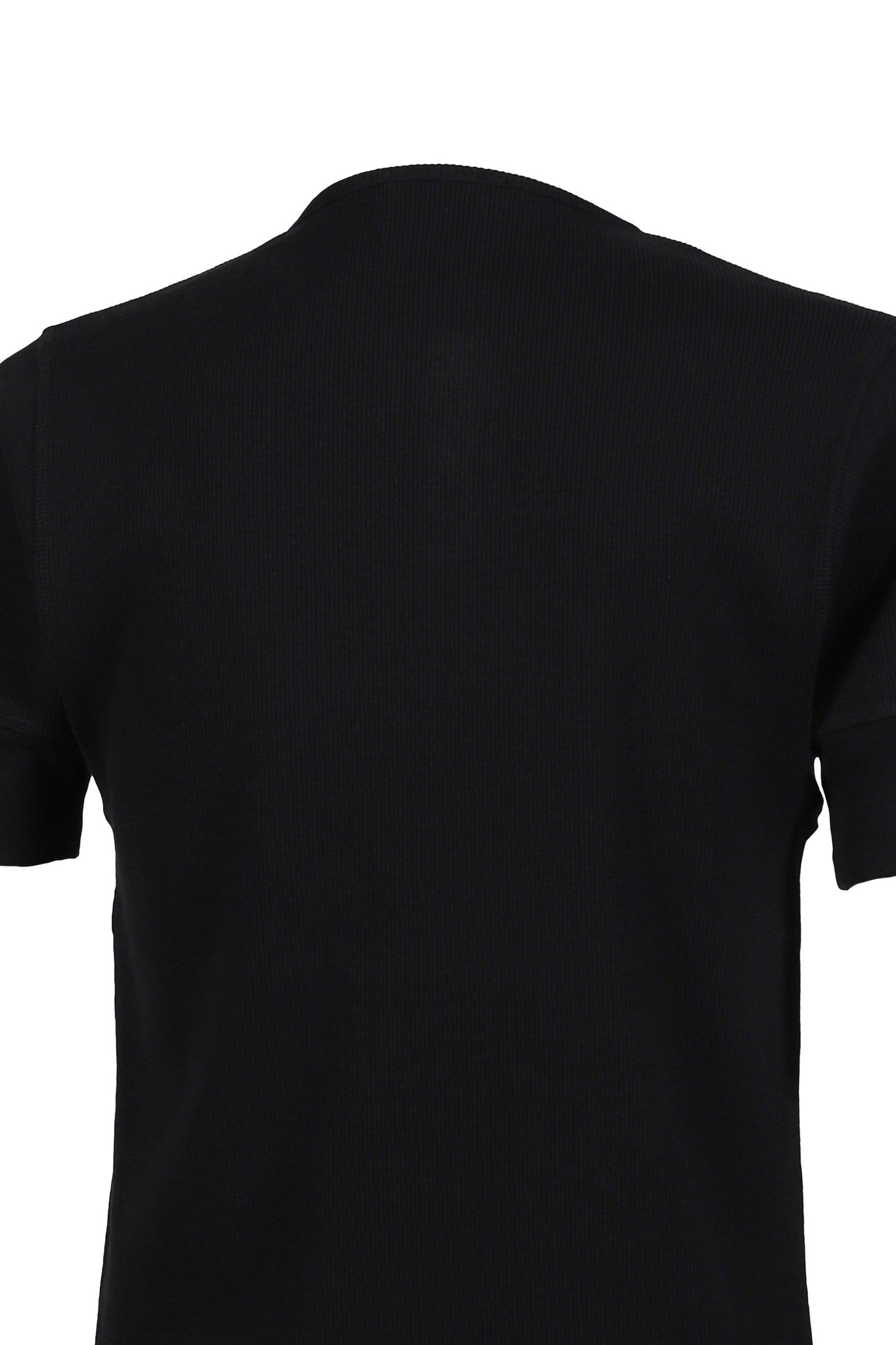RIB HENLEY TOP / BLK
