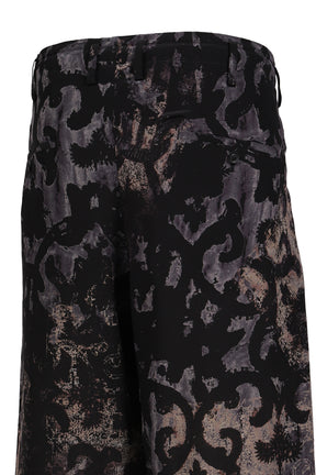 BAROQUE PRINT PANTS / BLK