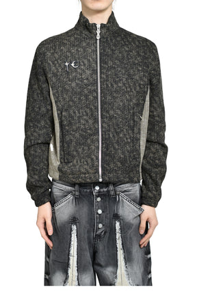 DEVIL PEACE PATCH KNIT JACKET / BLK