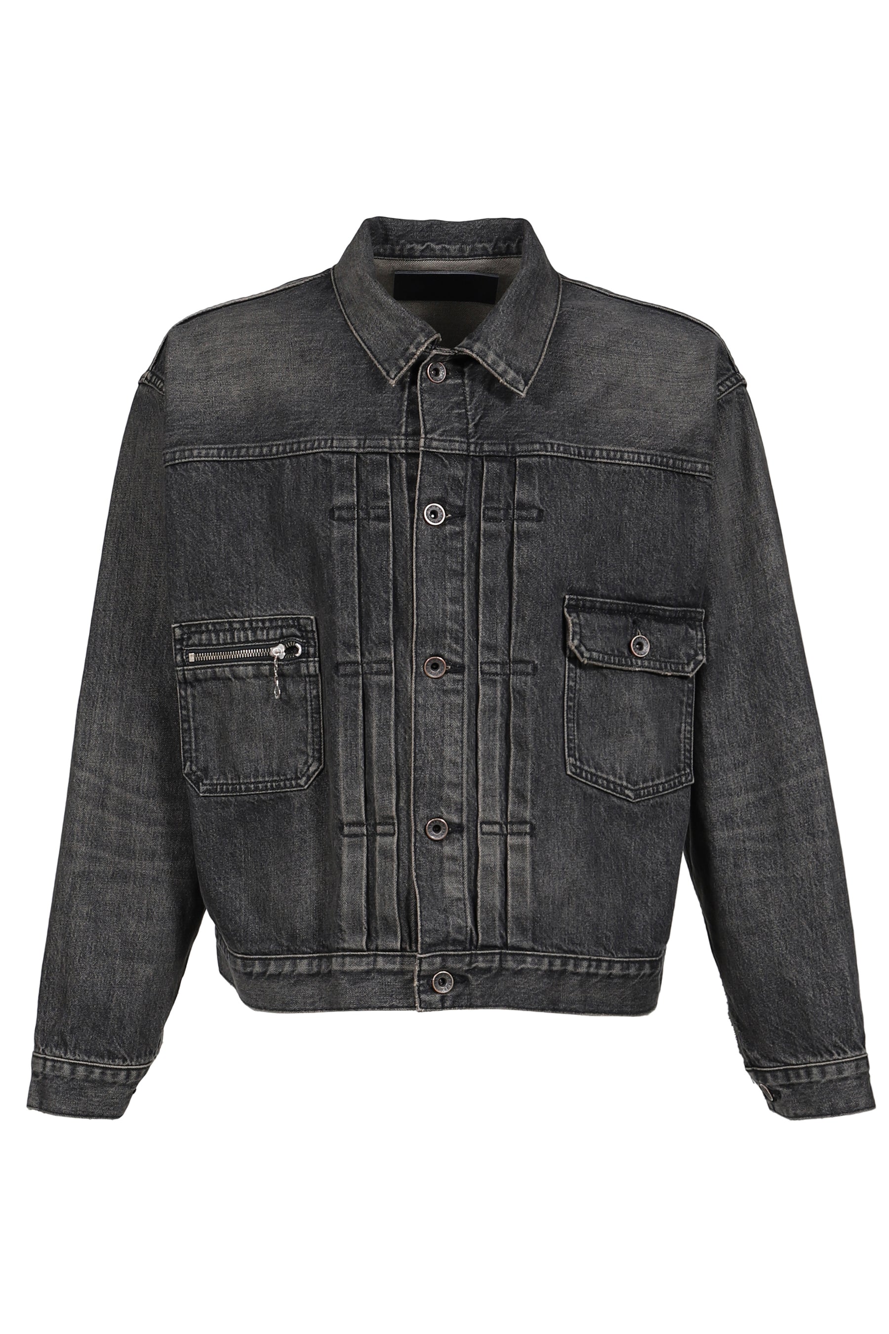 2PKT VINATGE DENIM JACKET / BLK