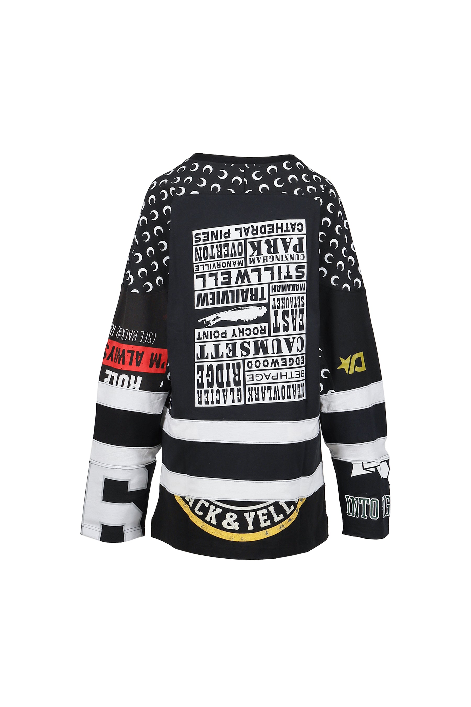 REGENERATED GRAPHIC JERSEY LS HOCKEY T-SHIRT / BLK