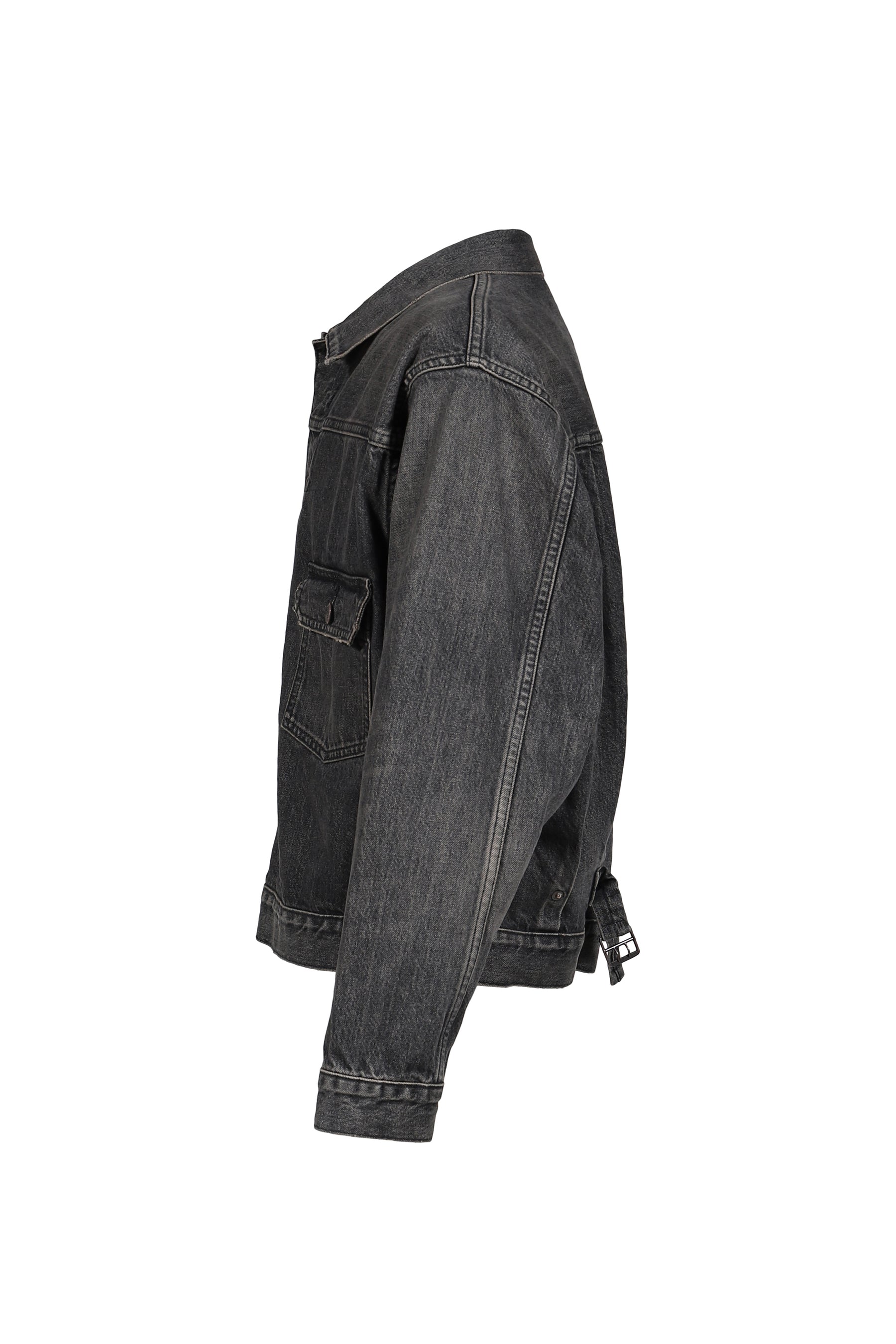 2PKT VINATGE DENIM JACKET / BLK