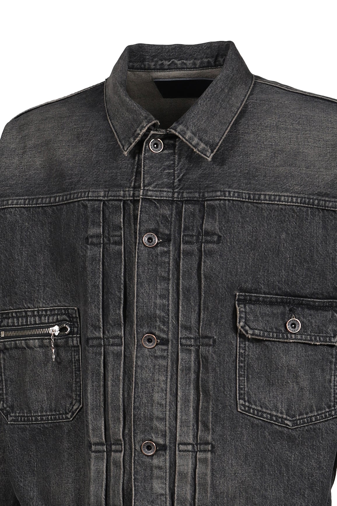 2PKT VINATGE DENIM JACKET / BLK