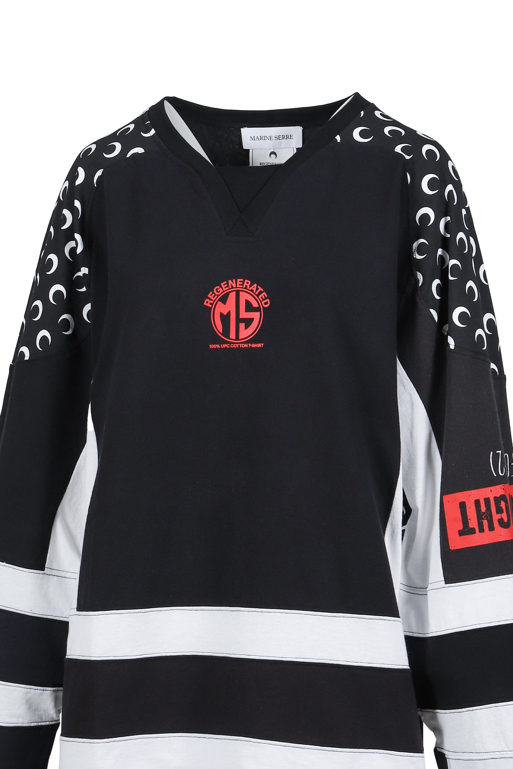 REGENERATED GRAPHIC JERSEY LS HOCKEY T-SHIRT / BLK