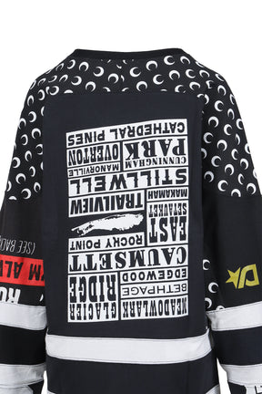 REGENERATED GRAPHIC JERSEY LS HOCKEY T-SHIRT / BLK