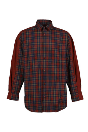 FenG CHen WANG × Barbour SPLIT POCKET SHIRT / CARDINAL TARTAN