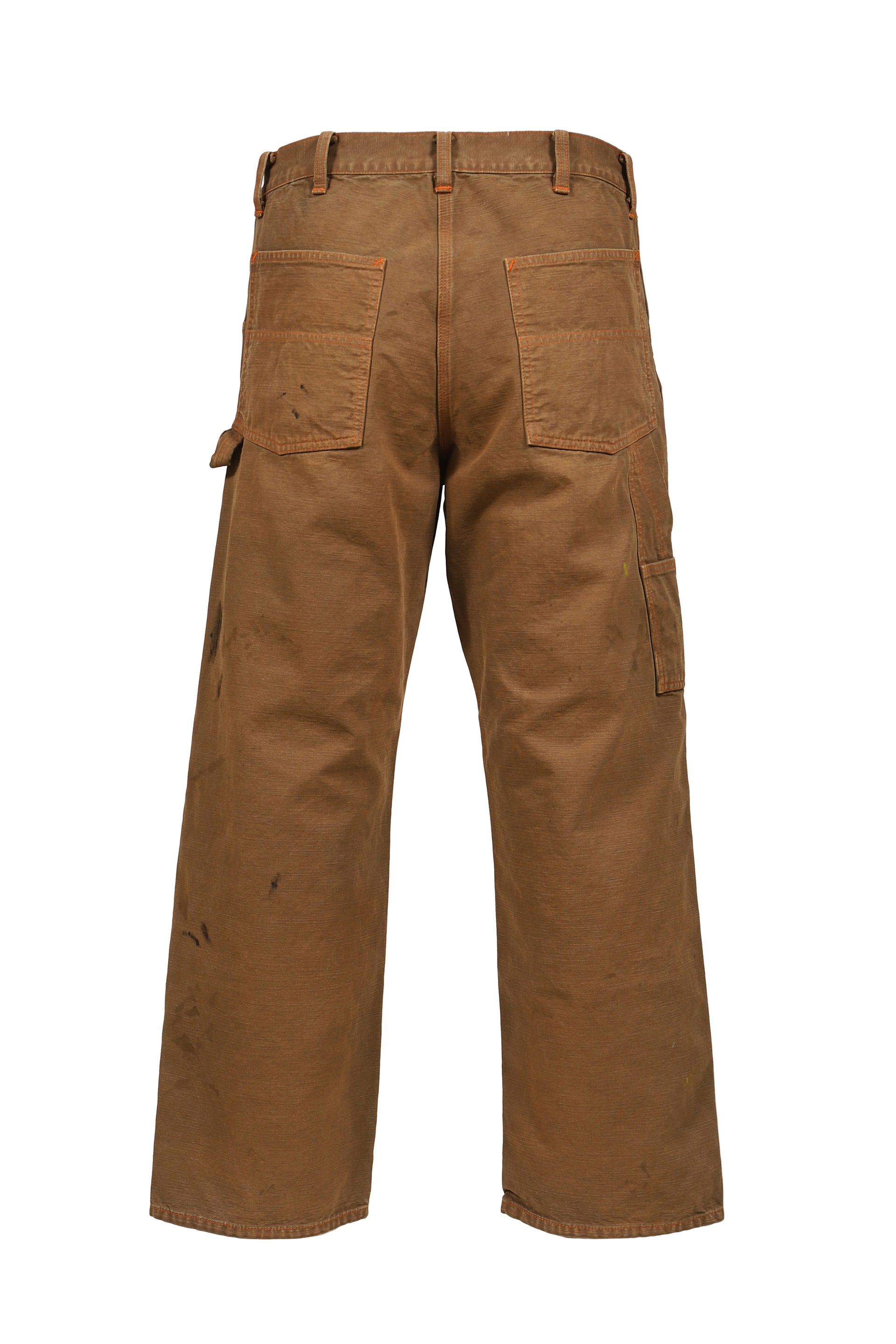 BROWN DUCK DOUBLE KNEE PANTS AGED / BRW
