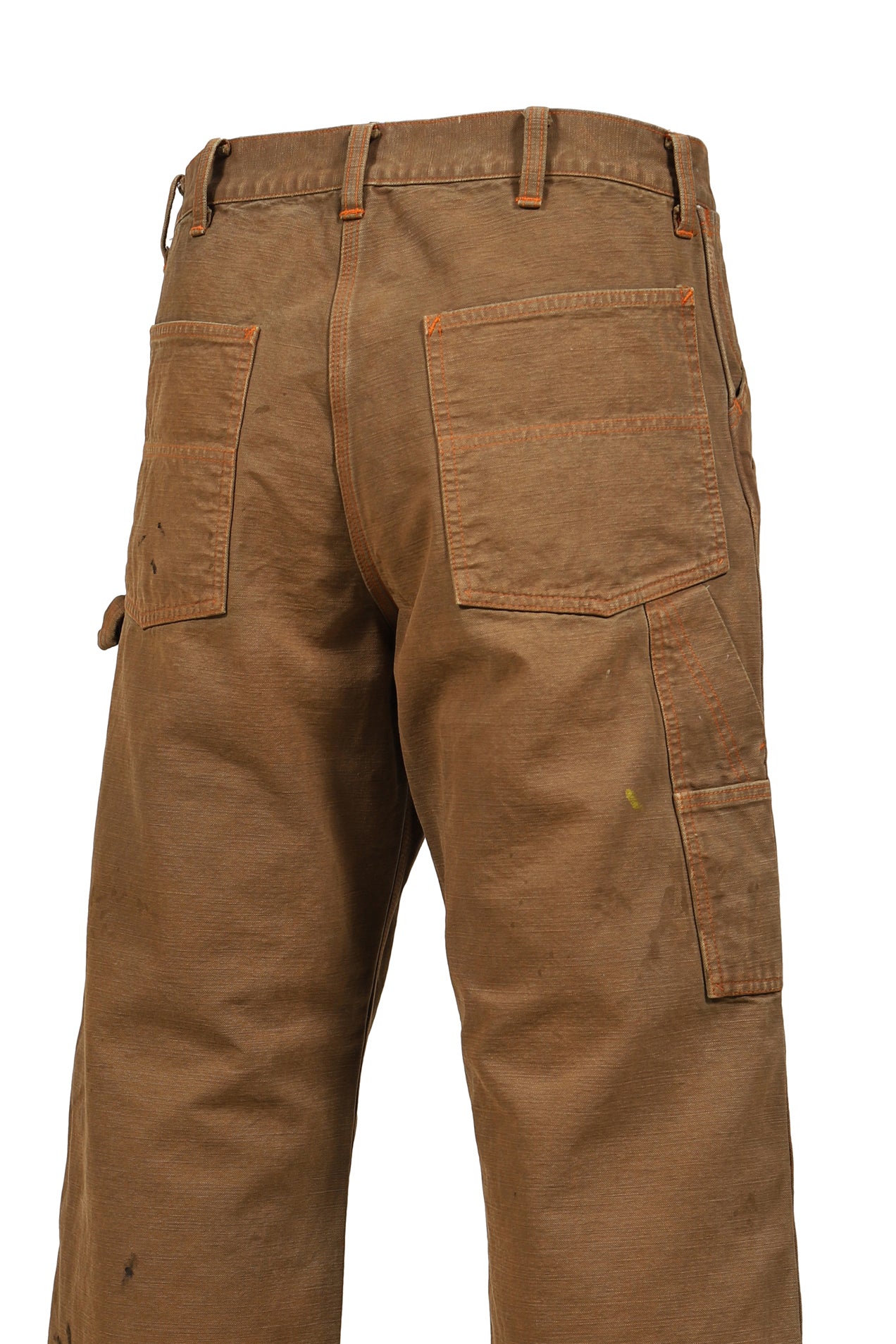 BROWN DUCK DOUBLE KNEE PANTS AGED / BRW